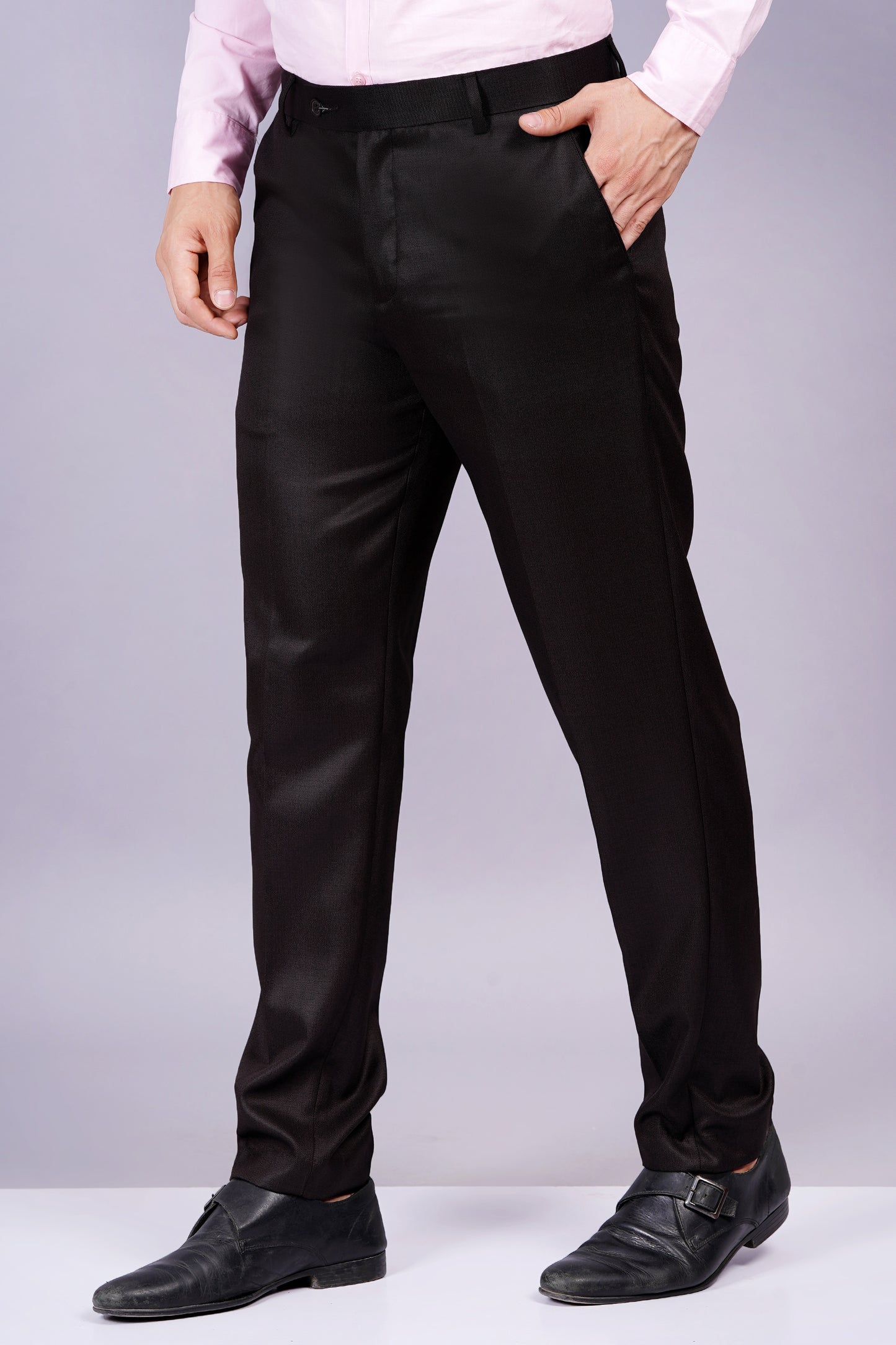 AXOLOTL Premium Two Tone Textured Men Formal Trouser Pant