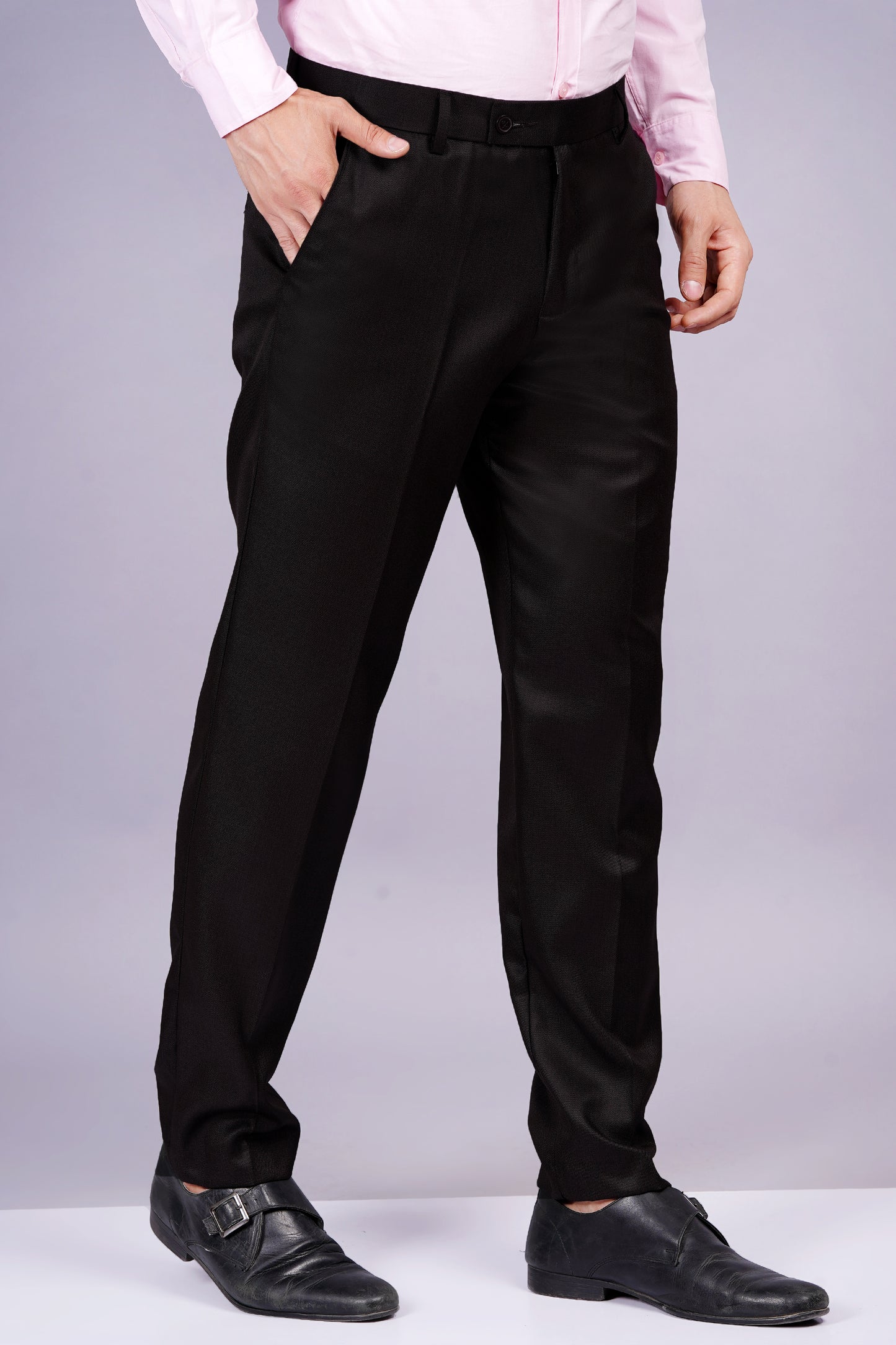 AXOLOTL Premium Two Tone Textured Men Formal Trouser Pant