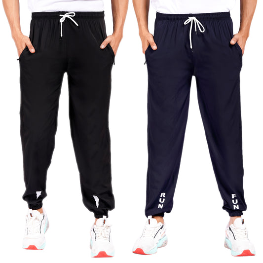 AXOLOTL Men's Jogger Pants with Zipper Pockets Combo Pack