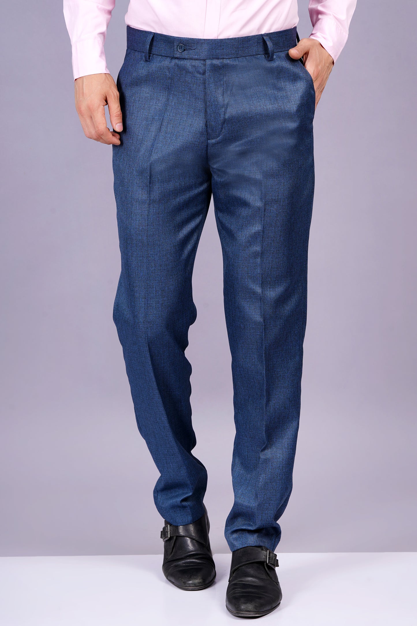 AXOLOTL Premium Two Tone Textured Men Formal Trouser Pant