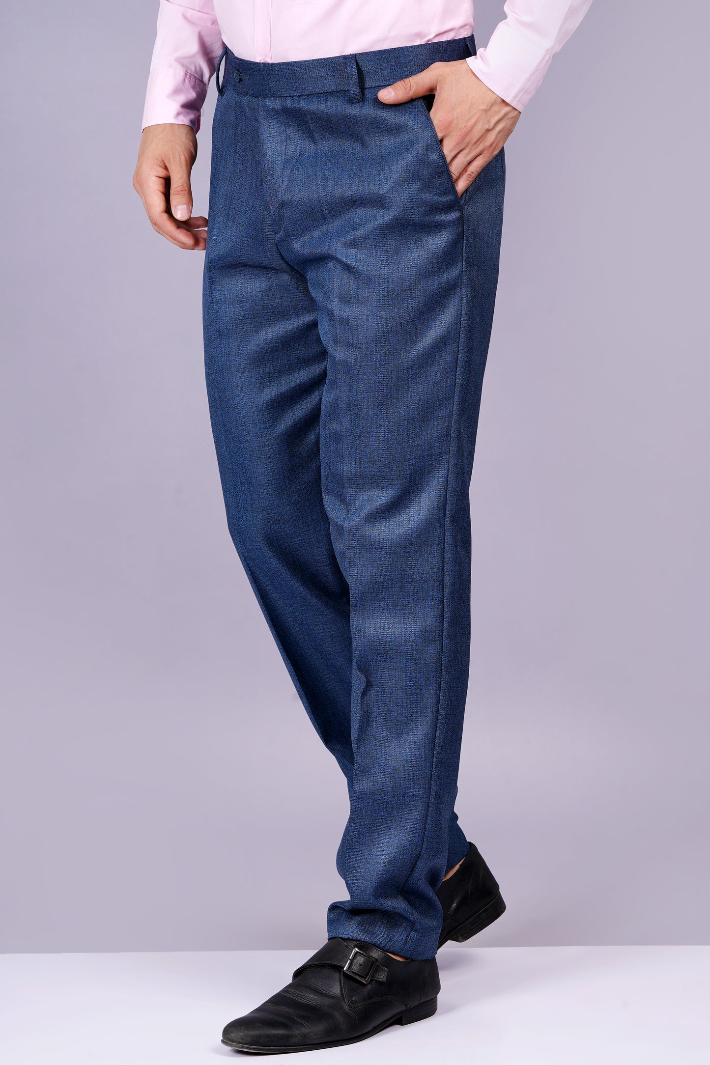 AXOLOTL Premium Two Tone Textured Men Formal Trouser Pant