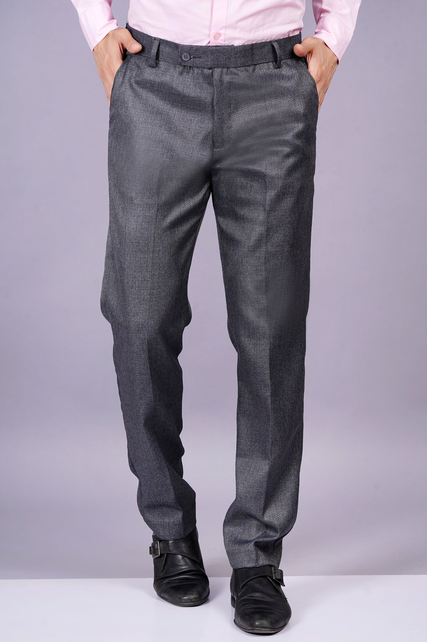 AXOLOTL Premium Two Tone Textured Men Formal Trouser Pant