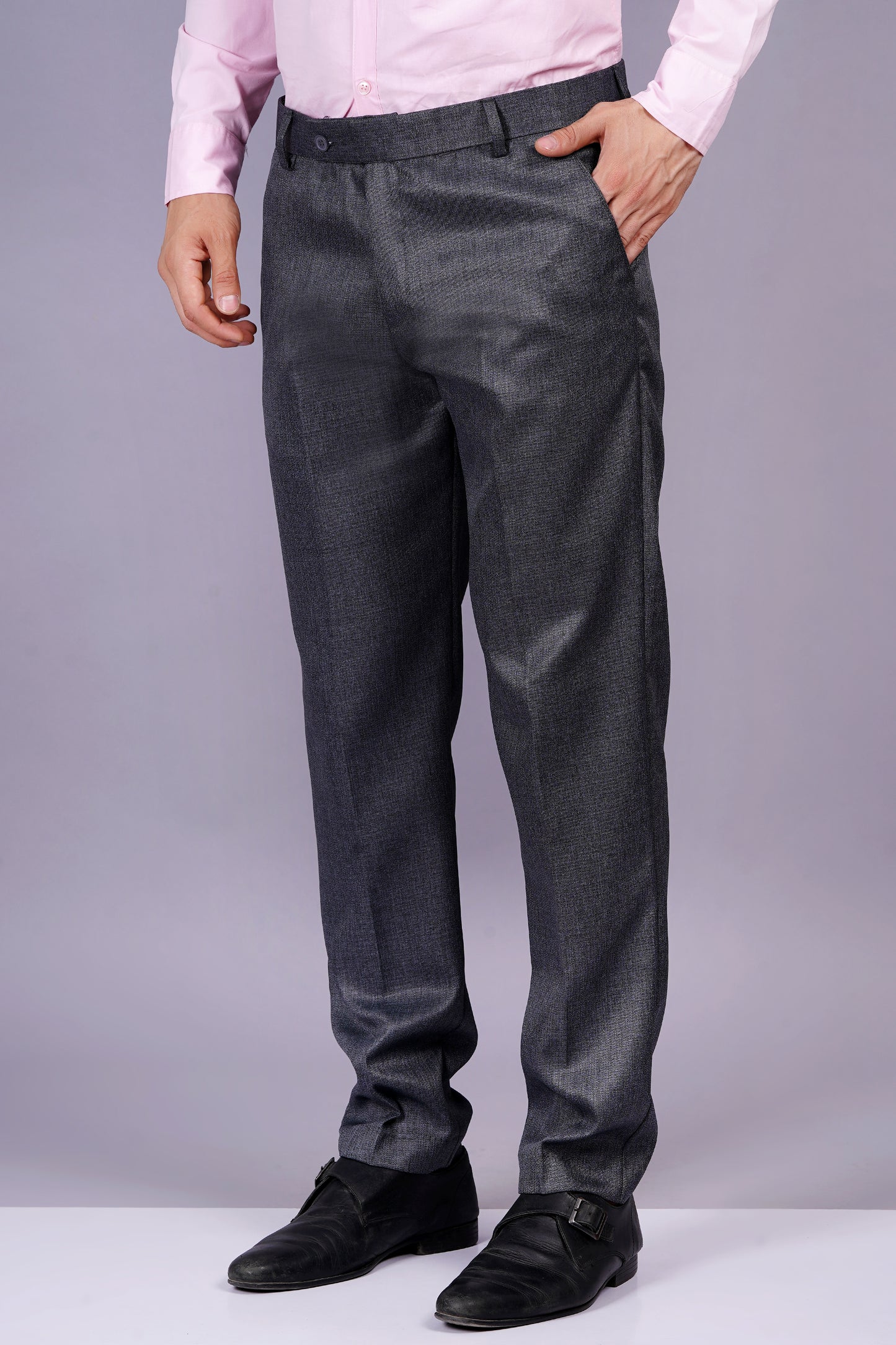 AXOLOTL Premium Two Tone Textured Men Formal Trouser Pant