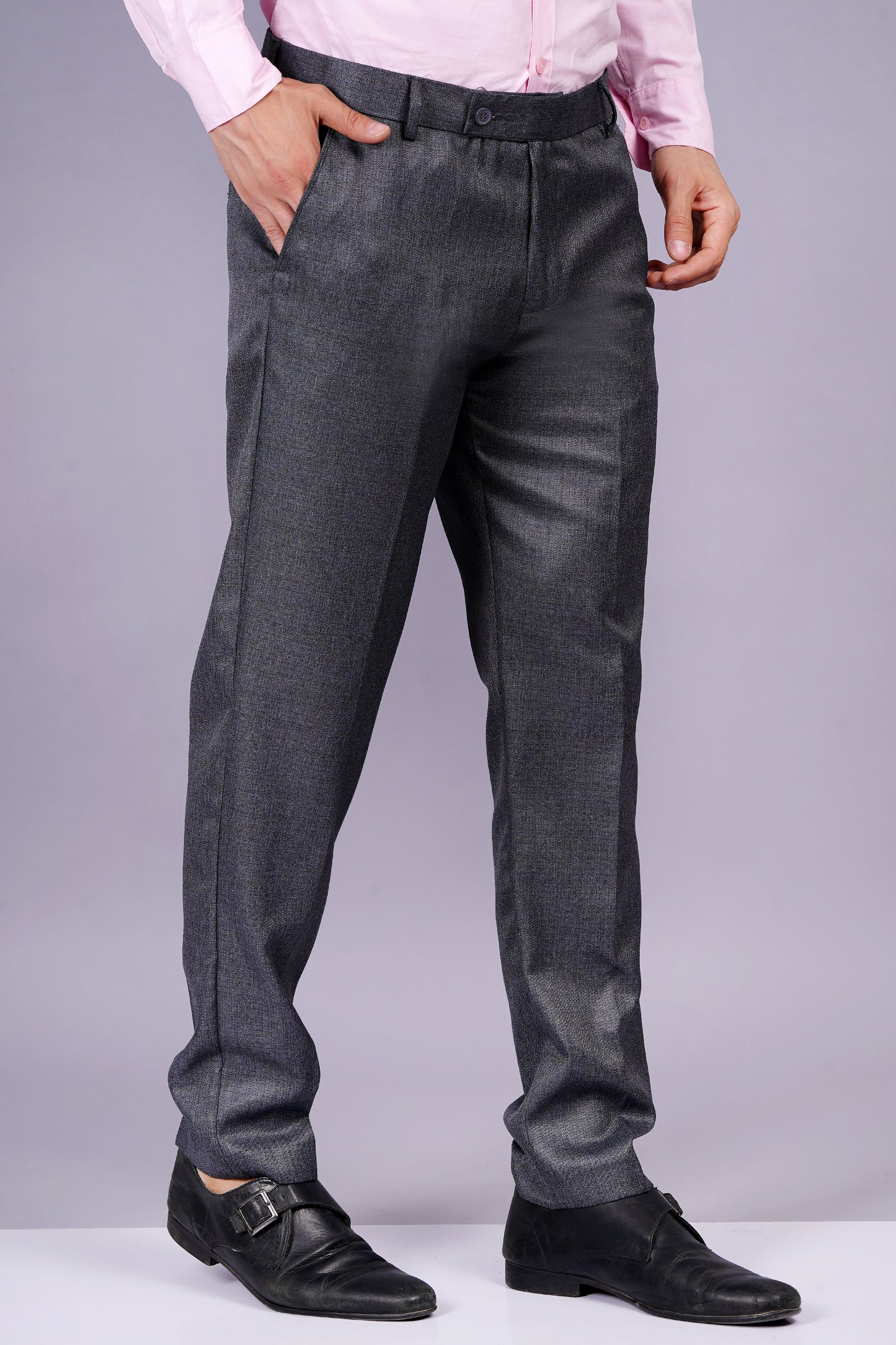 AXOLOTL Premium Two Tone Textured Men Formal Trouser Pant