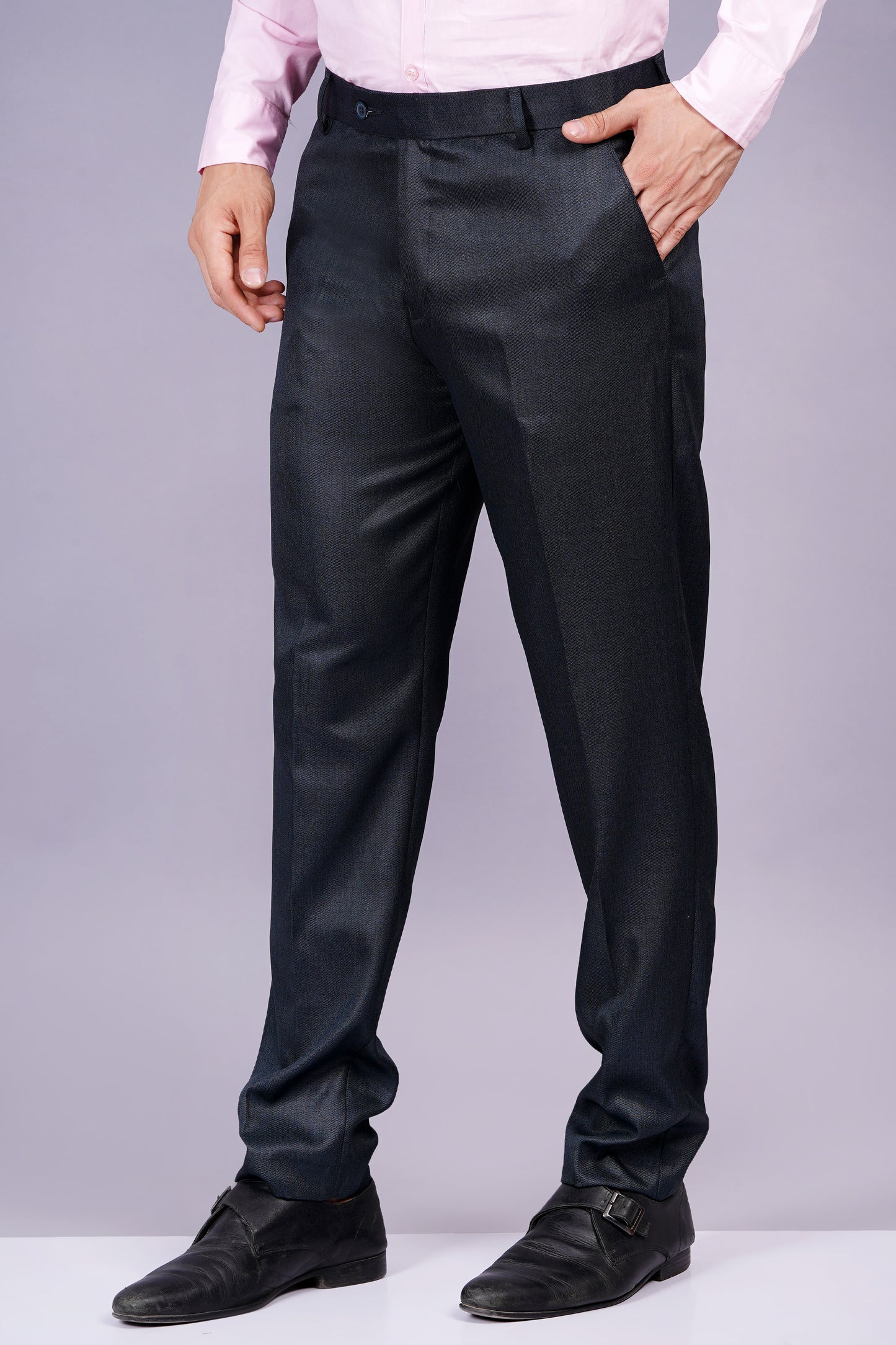 AXOLOTL Premium Two Tone Textured Men Formal Trouser Pant