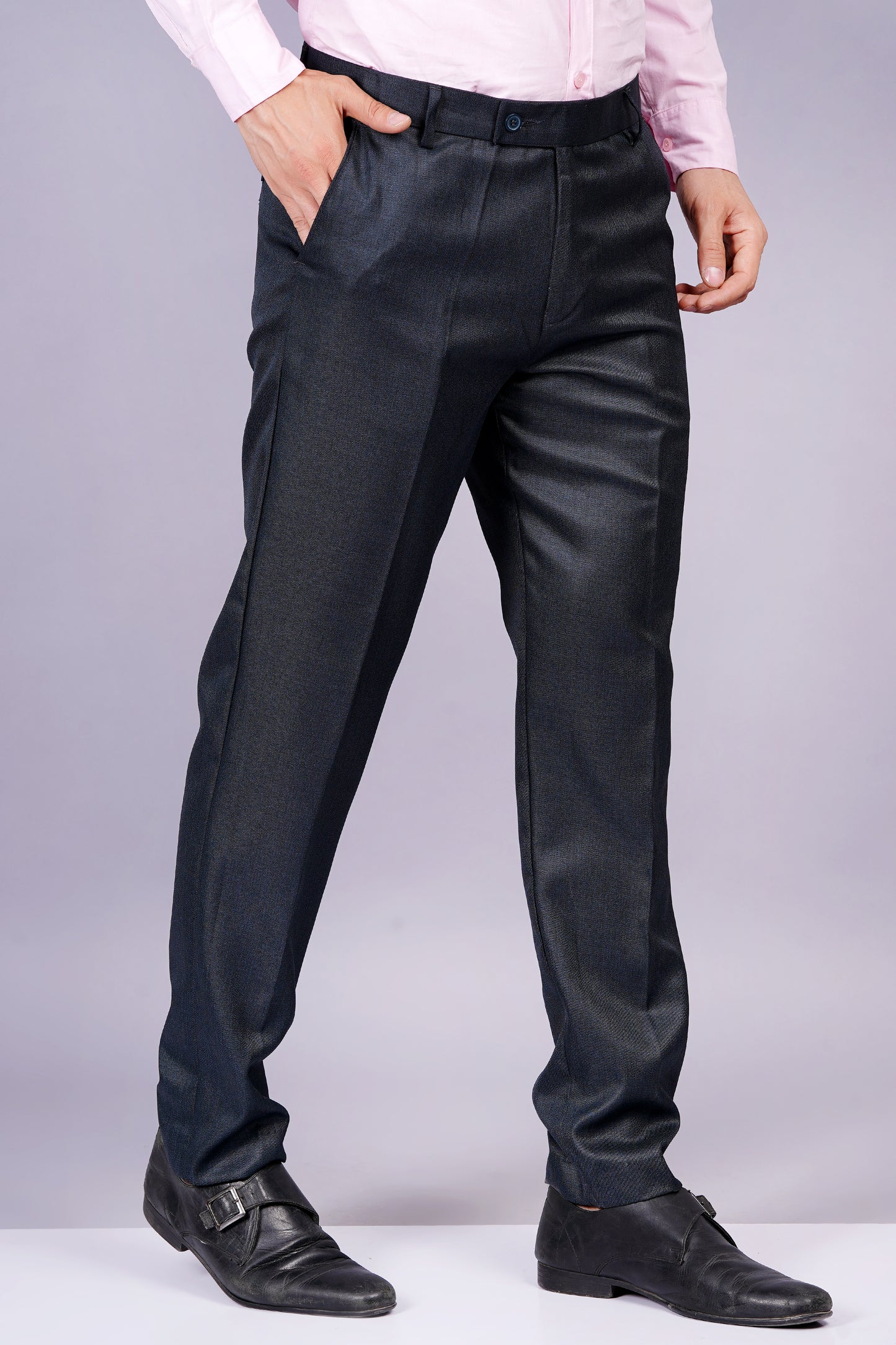 AXOLOTL Premium Two Tone Textured Men Formal Trouser Pant