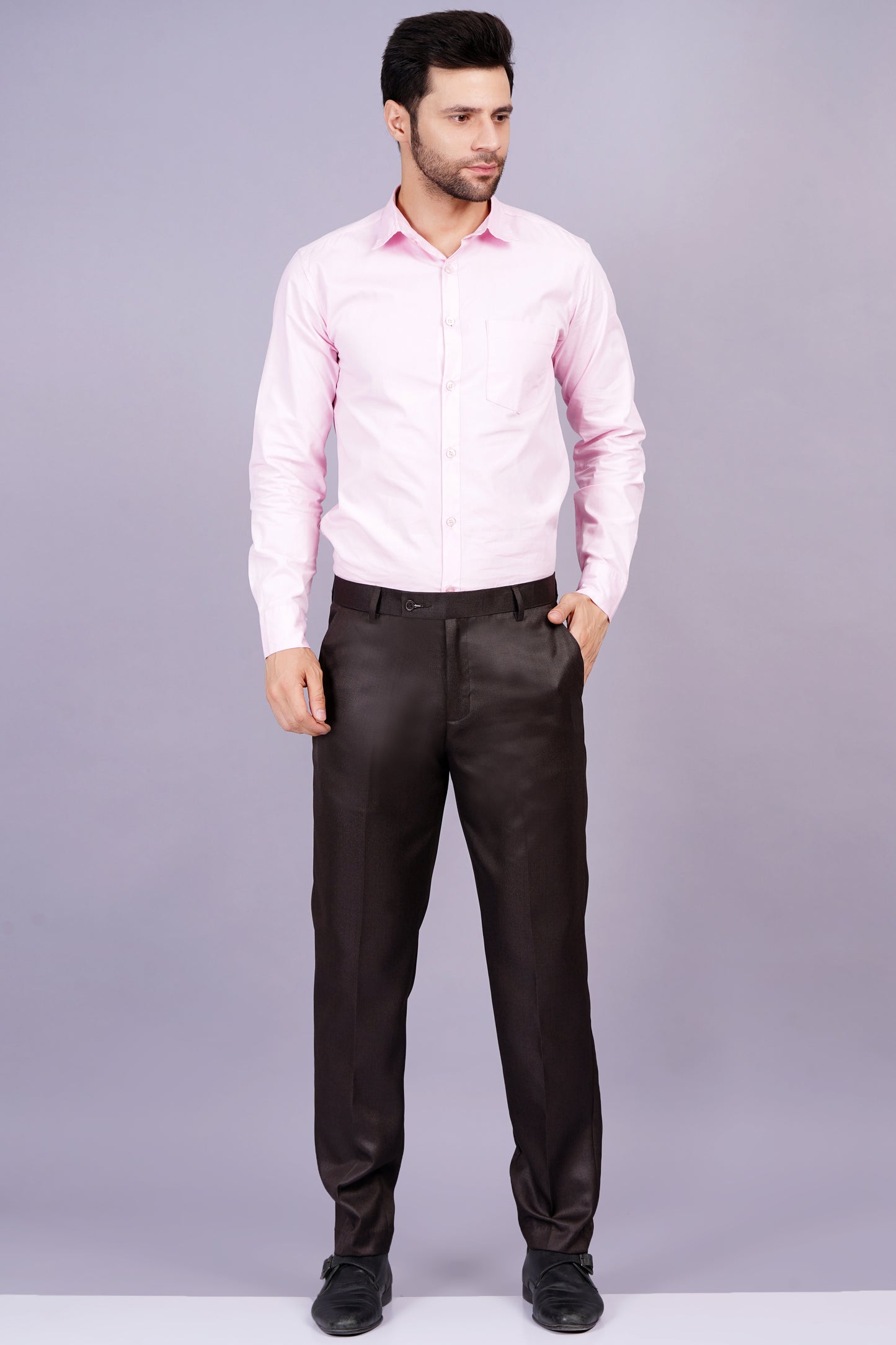 AXOLOTL Premium Two Tone Textured Men Formal Trouser Pant